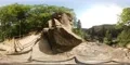 360 VR Sightseeing point Harz mountain range above Radau waterfall 4k or 4k+ Resolution