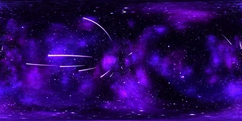 360 VR Space Travel through Star Field and Nebula - Loop Purple Stock Footage 85087222