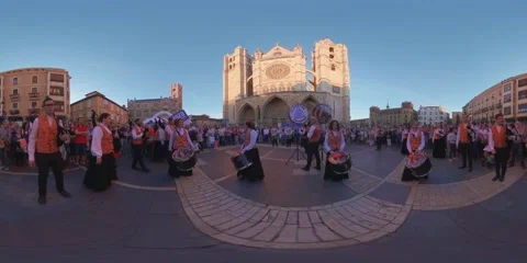360 Vr Spain, Leon Stock Footage 233844321