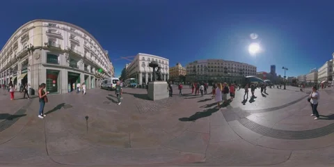 360 Vr Spain, Madrid Stock Footage 233836630