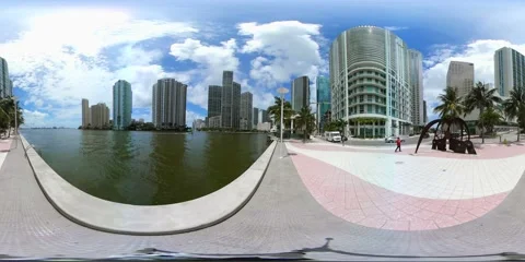 360 vr spherical video of Downtown Miami 스톡 동영상 65299535