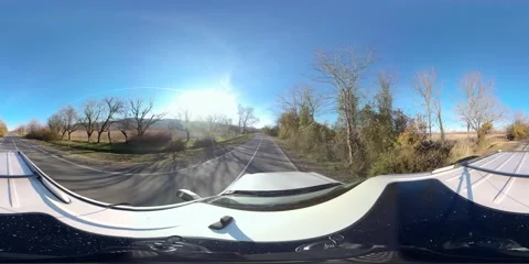 360 VR SUV driving at high speed on the autobahn Video stock 167599829