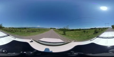 360 VR The SUV is driving at high speed on the highway Stock Footage 167795055