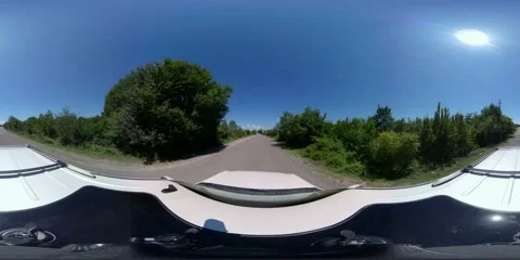 360 VR The SUV is driving at high speed on the highway Stock Footage 167795337