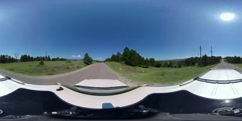 360 VR The SUV is driving at high speed on the highway Stock Footage 167795483