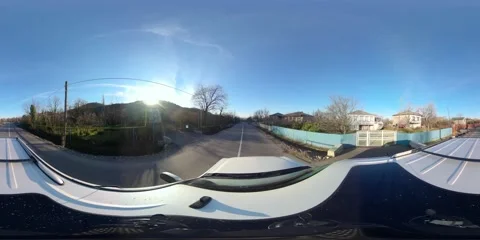 360 VR SUV driving on the highway at high speed Stock Footage 167603060