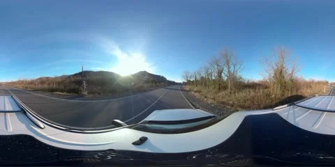 360 VR SUV driving on the highway at high speed Stock Footage 167604858