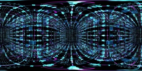 360 vr technological abstract c background digital cyberspace Vídeo Stock 196172704