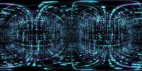 360 vr technological abstract c background digital cyberspace Vídeo Stock 196172807