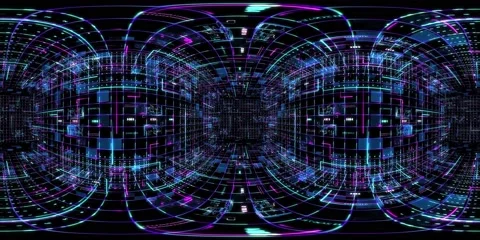 360 vr technological abstract c background digital cyberspace Vídeo Stock 196172821