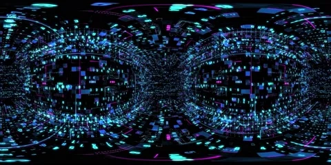 360 vr technological abstract c background digital cyberspace Stock Footage 196172864