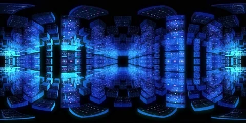 360 vr technological abstract c background digital cyberspace Vídeo Stock 196172869