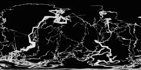 360 VR Thunderbolts and Lightning 3001 Virtual Reality Video Stock Footage 207844325
