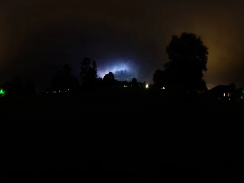 360 VR Time Lapse of Rare Electric Lightning Storm Vidéo 71444224
