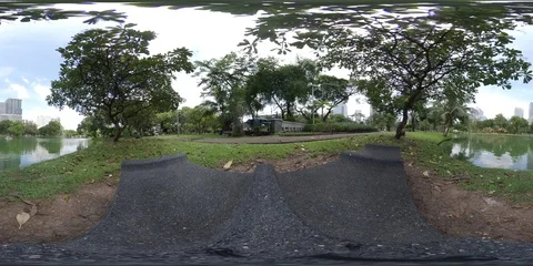 360 VR Timelapse - Lumpini Park one of the largest green area in central Bangkok Stock Footage 118472264