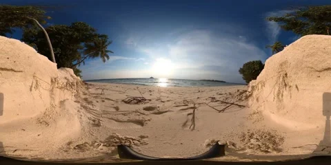 360 vr timelapse sunset in maldives Video stock 165206785