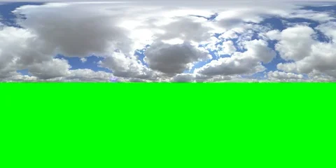 360 VR video 5.7K sky with green chroma, seamless loop. Stock Footage 128139901