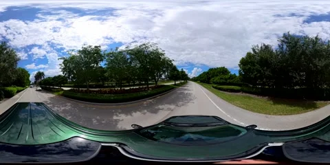 360 vr video driving on Weston Road, Weston, Florida USA 2024 8k 스톡 동영상 281900142