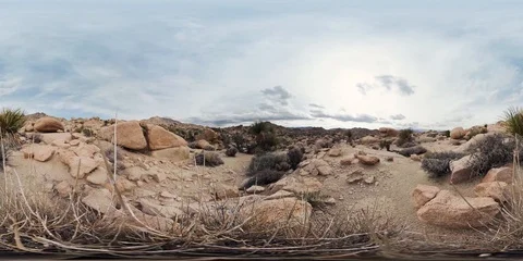 360 VR video of Joshua Tree National Park Landscape - 3 Stock Footage 87185931