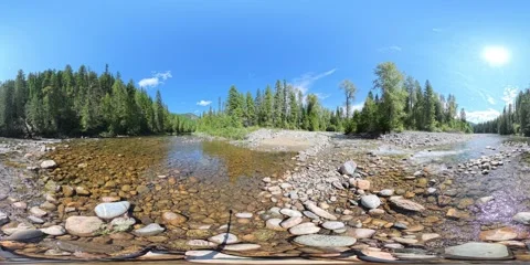 360 VR video of a River 1 Stock Footage 317415609