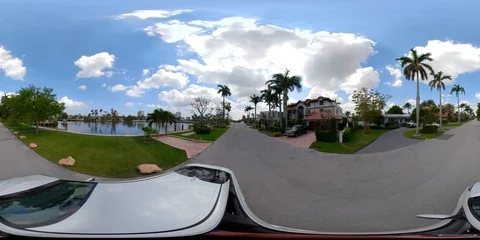 360 vr video tour Florida Fort Lauderdale luxury waterfront homes Stock Footage 87569645