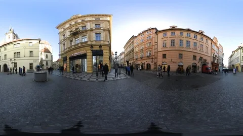 360 VR View at Celetná and Týnská Street Prague, Czech republic Stock Footage 120951039
