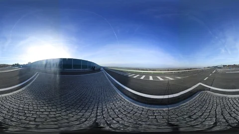 360 VR View at a Newly Built Highway 動画素材 121274184