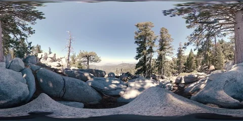 360° VR view from the top of Mt. San Jacinto Stock Footage 91598820