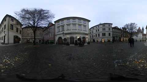 360 VR view at  Tyn Yard Square  Prague, Czech republic 動画素材 120532870