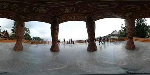 360 VR View from Wat Phra That Doi Suthep | Chiang Mai, Thailand Stock Footage 92487883
