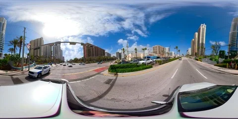 360 vr virtual reality motion footage driving plates video tour sunny Isles B Stock Footage 85773993