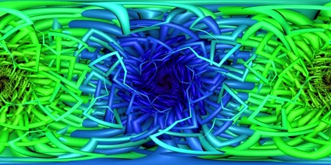 360 VR Visual Music - Angular Cascade Video stock 272623638