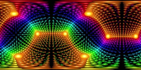 360 VR Visual Music - Cubic Glowfield Stock Footage 273200986