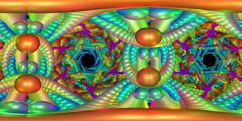 360 VR Visual Music - Dancing Trains Stock Footage 273200860