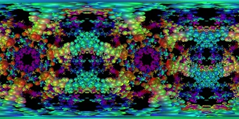 360 VR Visual Music - Molecular Chaos Stock Footage 273200820