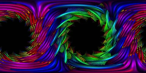 360 VR Visual Music - Psycho Spectral Flow Stock Footage 273016741