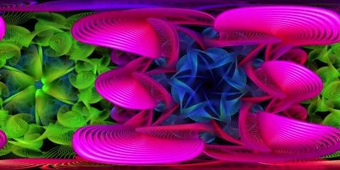 360 VR Visual Music - Rolling Pinwheel Dance Stock Footage 272565118