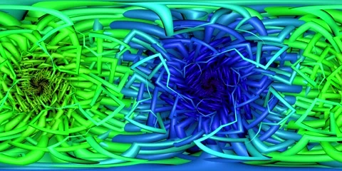 360 VR Visual Music - Rolling Angular Cascade Stock Footage 272622083