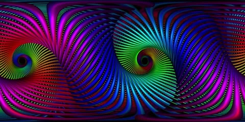 360 VR Visual Music - Rolling Psycho Dive Stock Footage 273009622