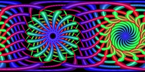 360 VR Visual Music - Rolling Blossom Stock Footage 273200322