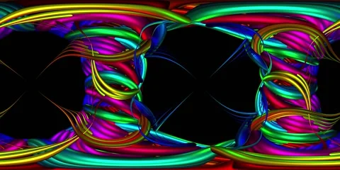360 VR Visual Music - Spectral Whirlwind Stock Footage 273011618