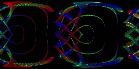 360 VR Visual Music - Weaving Spectrally Stock Footage 273200106