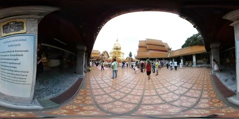 360 Vr Wat Phra That Doi Suthep | Chiang Mai, Thailand Stock Footage 95106890