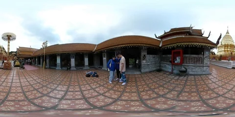 360 Vr Wat Phra That Doi Suthep | Chiang Mai, Thailand Stock Footage 95107218