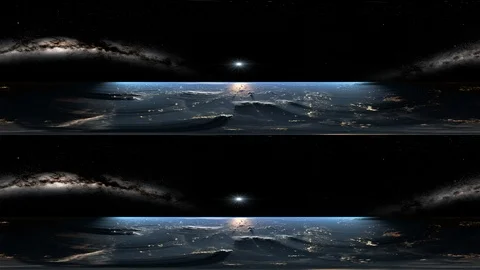 360vr - 1 day time lapse above Japan from space. Video stock 114655356