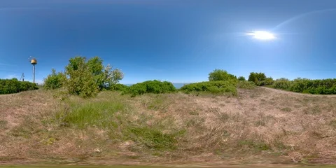 360VR 360 VR The 360 view of the hill on the side of the sea Stock Footage 92441609