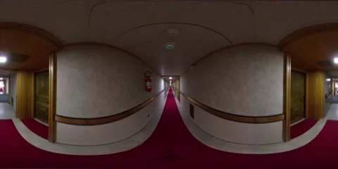 360Vr 4K Earthquake Inside An Old horror Hotel Stock-Footage 138011126