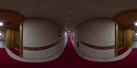 360Vr 4K Inside An Old American Abandoned Hotel Stock Footage 138011122