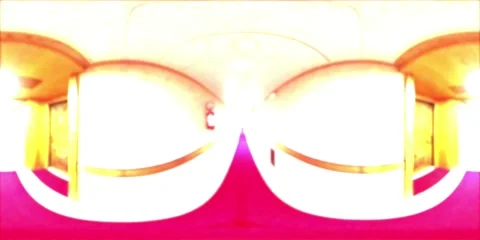 360Vr 4K Inside An Old horror Hotel with flashlight Stock Footage 138011104