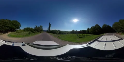 360VR asphalt track between trees in Georgia Stock Footage 167835903